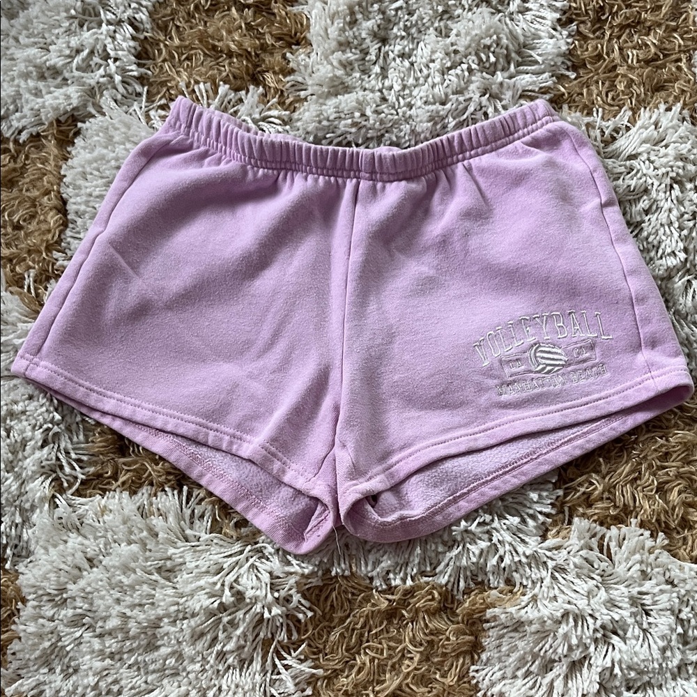 Womens Pink PACSUN Volleyball Sweatshorts